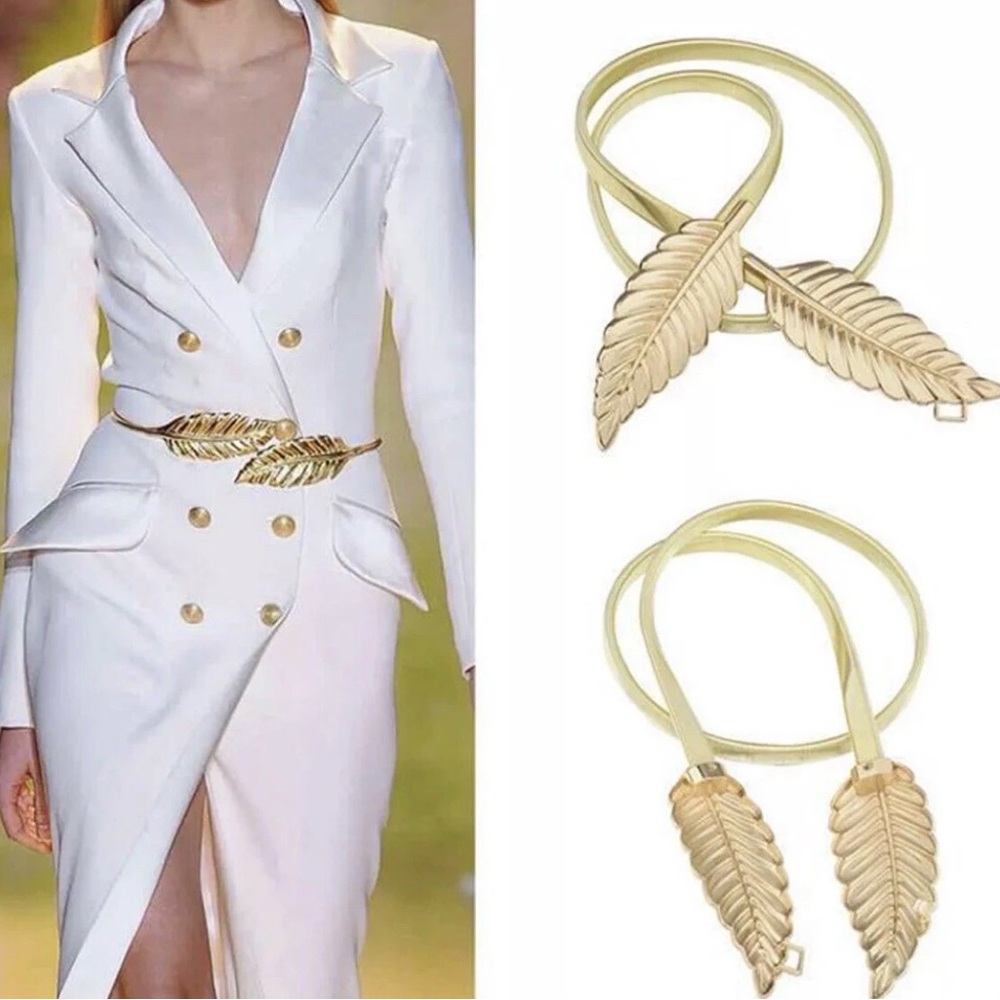 Gold Leaf Stretch Belt